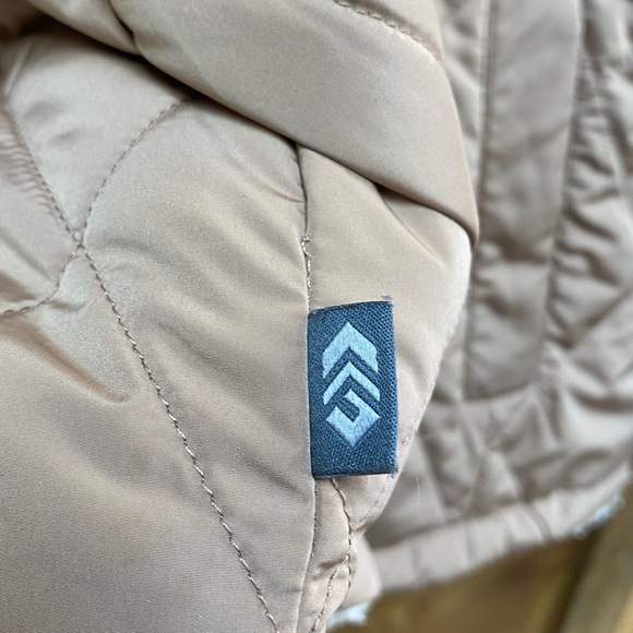 Free Country Quilted Jacket L Pink Hood Sherpa Zip Button Pockets - Picture 4 of 12